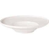 Villeroy & Boch Afina Rim Soup/PastaDeep Plate, Premium Porcelain, Made in Germany, Dishwasher and Microwave Safe, 9.75 x 2.25 in, Stackable, White