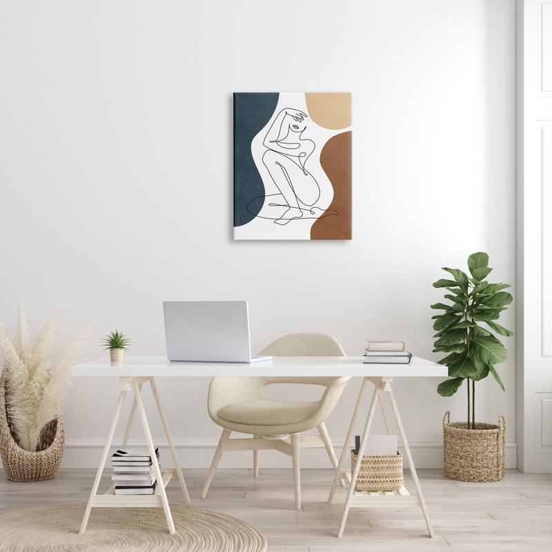 Femme nue - Impression sur toile, H 30 po x l 24 po x 1,5 po, Toile tendue