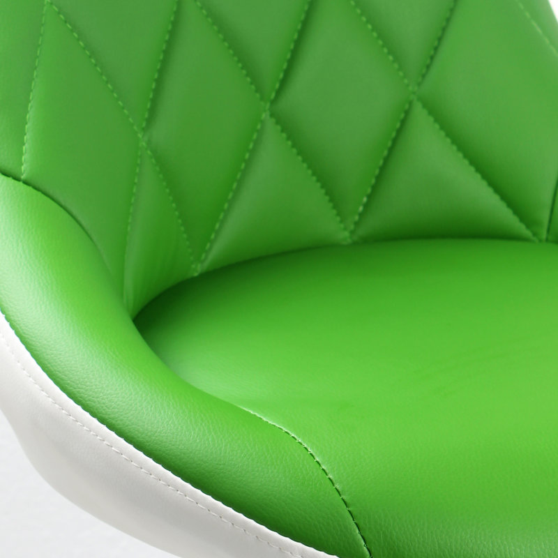 Dequay Swivel Bar Stool, Green/White