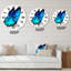 Vibrant Blue Butterfly - Modern wall clock-60282055