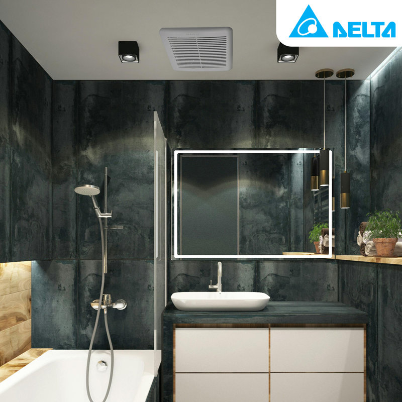 White Energy Star Bathroom Exhaust Fan with Humidity Sensor