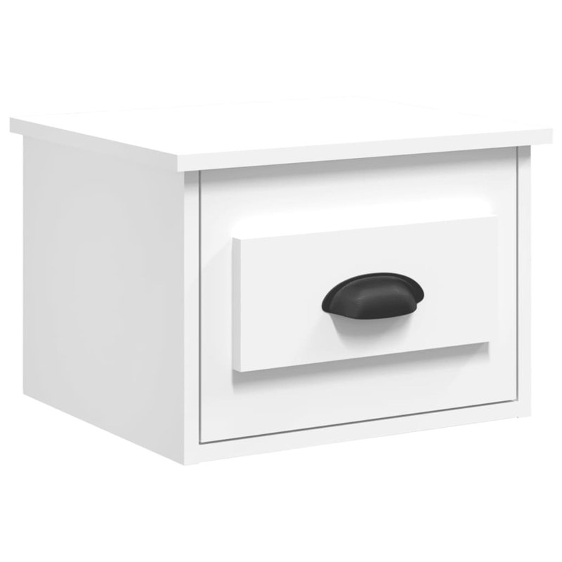 42cm W Bedside Table, White