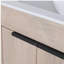 Meuble-lavabo autoportant avec lavabo en céramique blanche et 2 portes d'armoire à fermeture en douceur-120102626-120102625