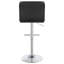 Tabourets de bar pivotants Beveard en similicuir capitonné, hauteur réglable et repose-pieds, noir-90790216