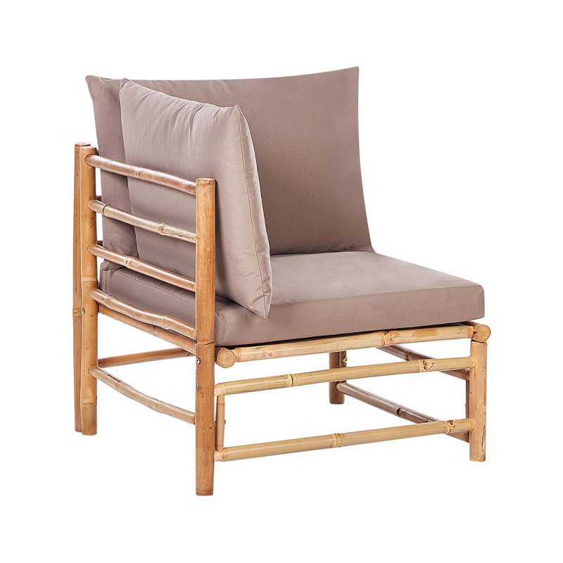 CERRETO Wood Outdoor Lounge Chair, Taupe