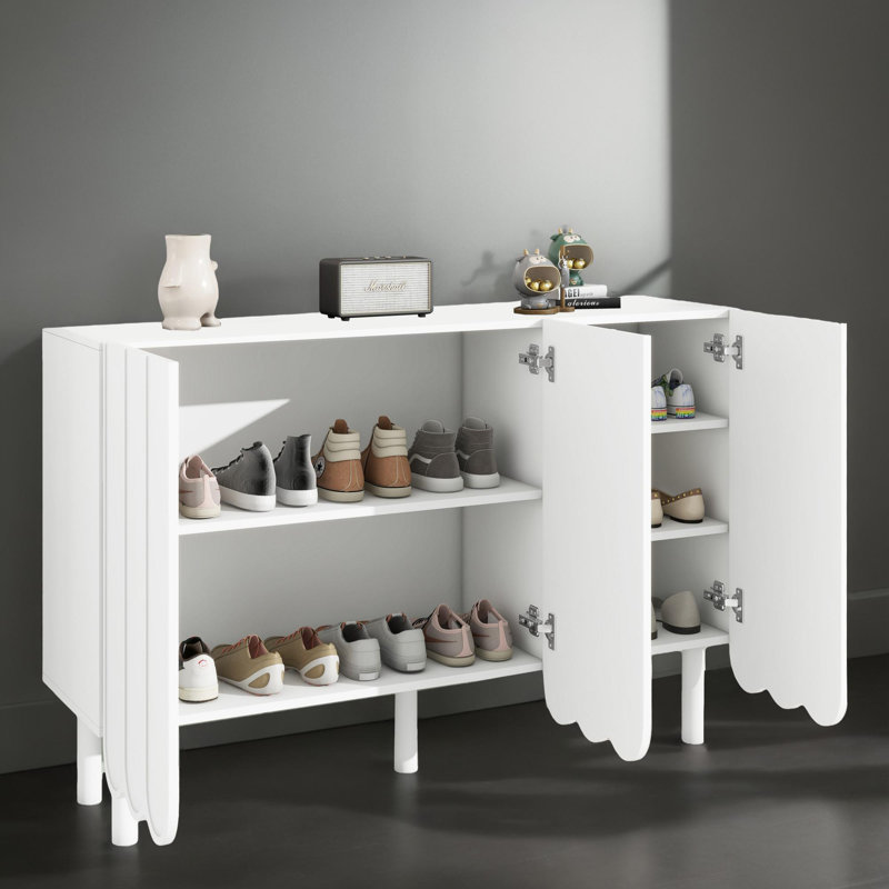 47" Console Table Entryway Sideboard for Hallway Living Room, White