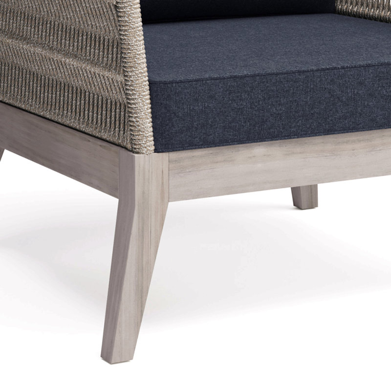 Chaise d'extérieur pour conversation - gris ardoise