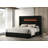 Queen Bed with Fireplace, LED Lighting, and Integrated Bluetooth Audio