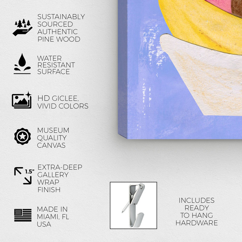 Art sur toile split banana Driscoll, H 43 po x l 43 po x P 1,5 po