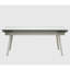 Table de salle à manger extensible en pierre frittée blanche
