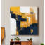 «Navy & Gold I», reproduction sur toile tendue-1098096977