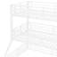 Triple lit superposé en métal blanc de taille simple sur lit double, structure robuste et système de réduction du bruit, assemblage facile pour une installation rapide avec garde-corps, conception à réduction de bruit, idéal-1402388297-1402388296