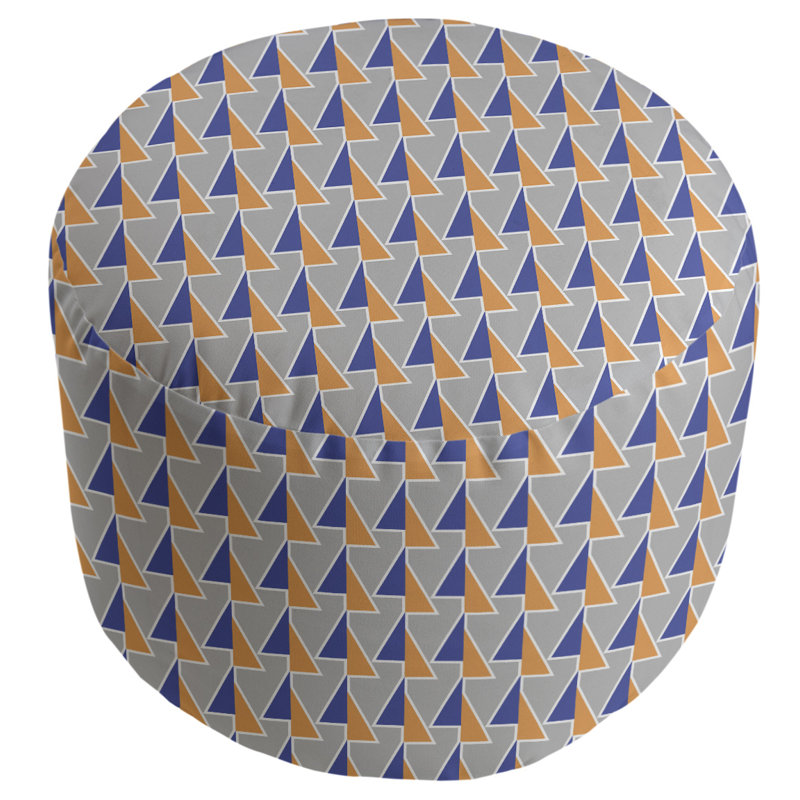 repose-pieds à motifs shifted arrows, Bleu / orange