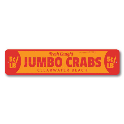 Plaque en aluminium Jumbo Crabs