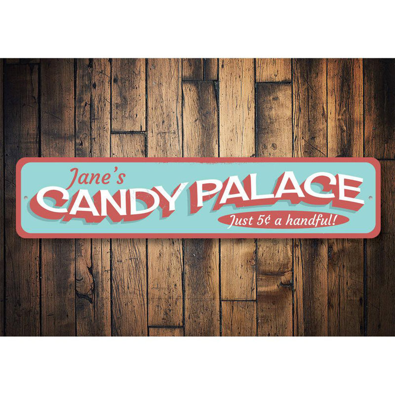 Panneau en aluminium «Candy Palace», H 6 po x l 24 po x P 0,06 po