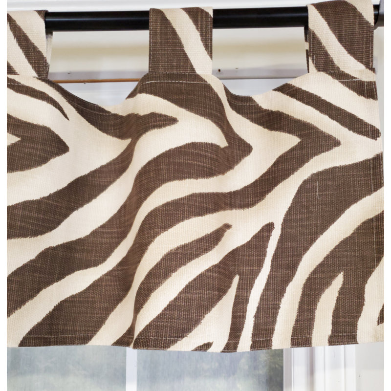 Zebra Tab Valance