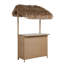 Brighi Wicker Patio Bar Counter with Ceramic Top