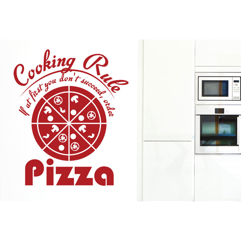 Food & Beverage Wall Decal, Dark Red