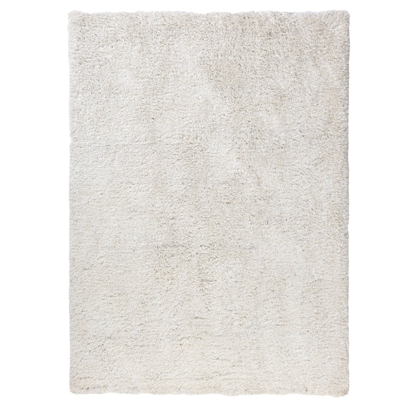 Casual Shag Solid Handmade Performance Rug, Rectangle 5' x 7'