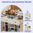 51.2" Large Portable Stainless Steel Top Kitchen Island Kitchen Cabinet Dining Bar with Power Outlet, Drawers and Multifunction Racks-1206721228