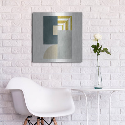 Luxe Metal Art 'Deco Glam 2 Sq' by Moira Hershey Metal Wall Art