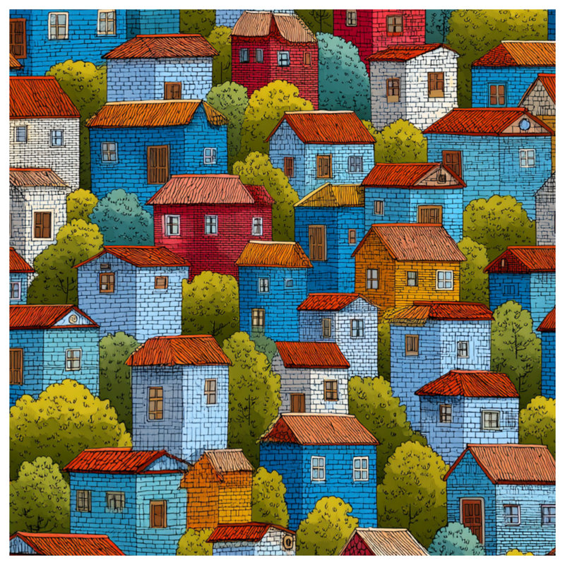 Housse de couette maisons éclectique maisons, Grand lit