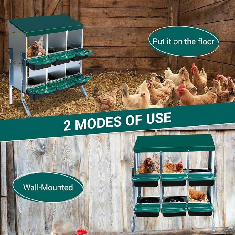 Nesting Boxes, 95cm H x 81cm W x 52cm D, Green