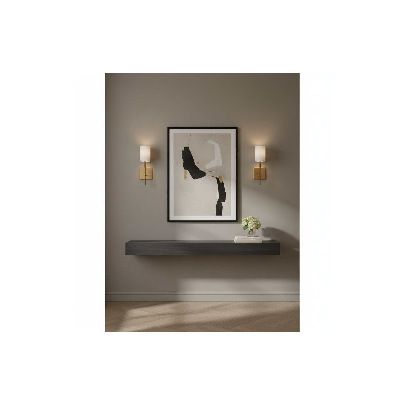 Rowley 1-Light Dimmable Bath Sconce, Satin Brass