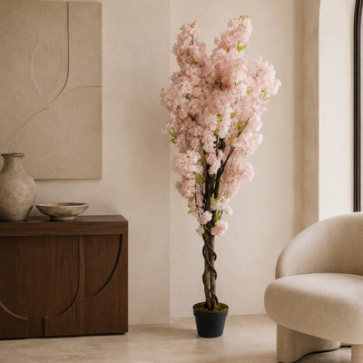 Plastic, Silk Artificial Arrangement in Planter
