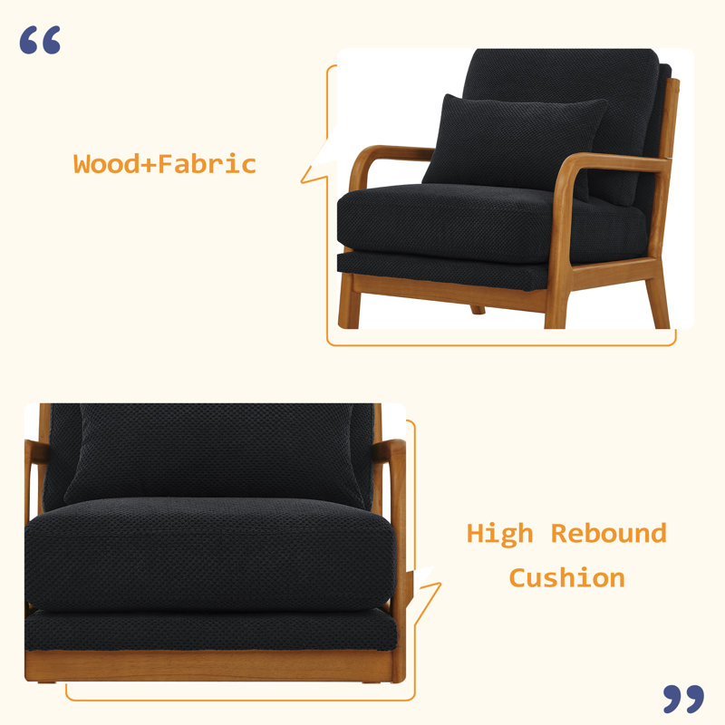 Chaise longue en bois, Black