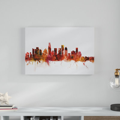 « los angeles california the horizon », impression sur toile tendue