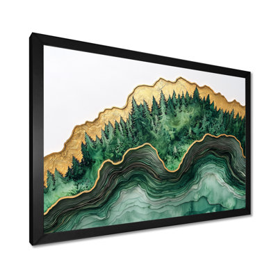 Forêt forêt de cristal émeraude II - forêt, art mural
