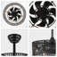 Ventilateur de plafond Angelyca 18,1 po en rotin tressé avec lumière et télécommande, ventilateur de plafond réversible noir à 3 vitesses, style rustique de ferme pour chambres à coucher-1625707486
