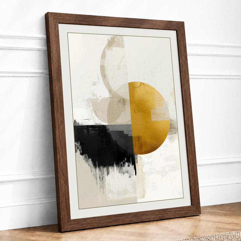 Golden Circle Abstract - Print, Walnut, A1 - 84.1 x 59.4 cm