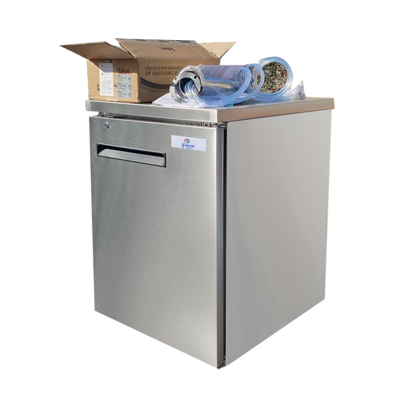 Cooler Depot 4 Cubic Feet Silver Single Tap Quarter Barrel Freestanding Kegerator with Door Lock and
