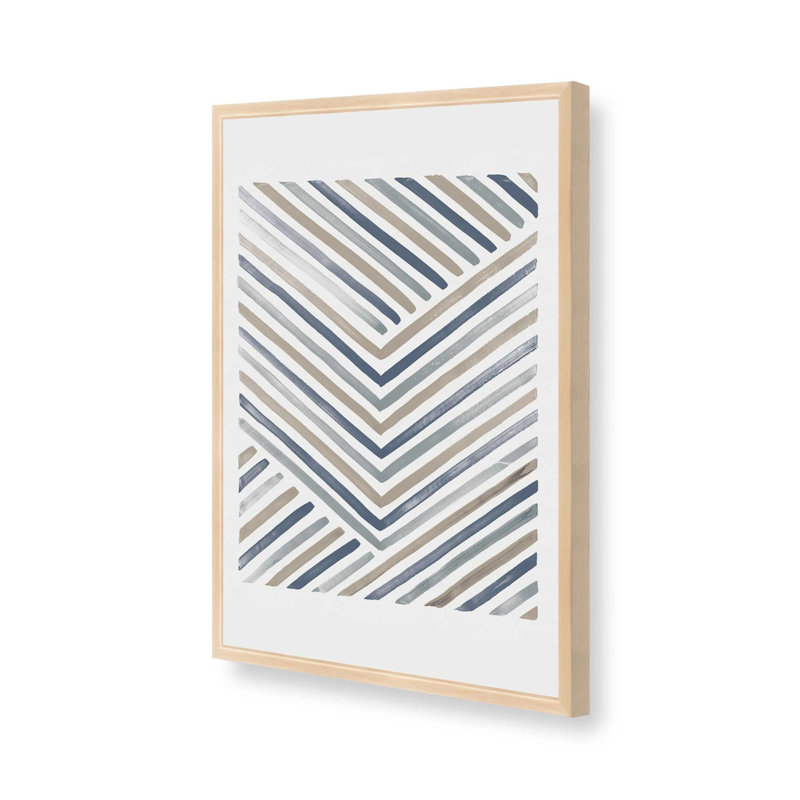 Linear Visions IV, impression, Cadre ouvert en érable brut, H 21 po x l 17 po