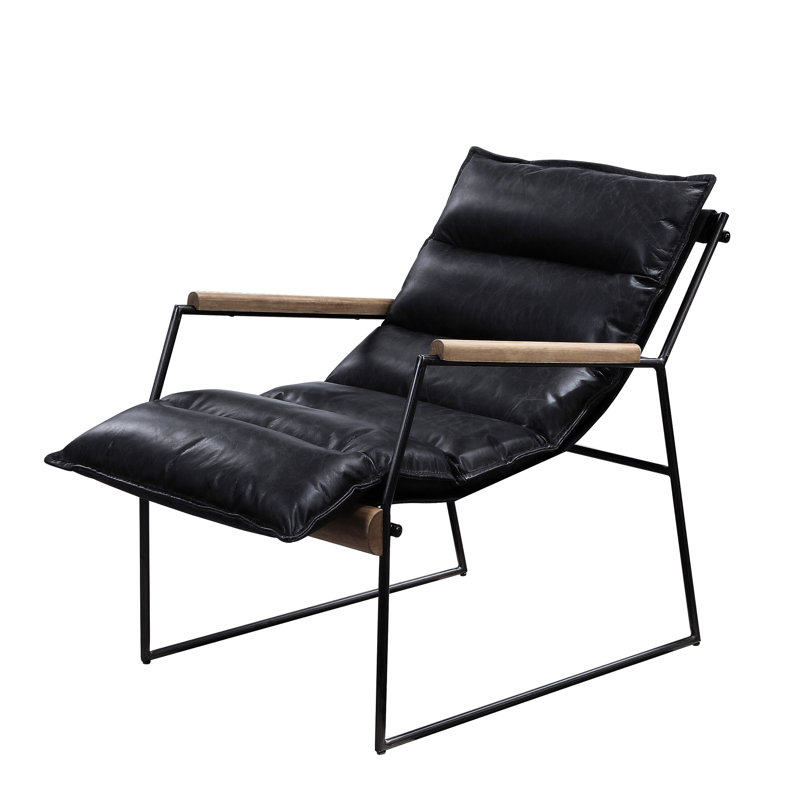 Chaise rembourrée en cuir avec base de traîneau stable - Couleur pour finition de salon