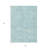 3' X 5' Aqua And Ivory Abstract Washable Indoor Outdoor Area Rug