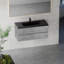Meuble-lavabo flottant 48 po avec lavabo, rangement mural moderne