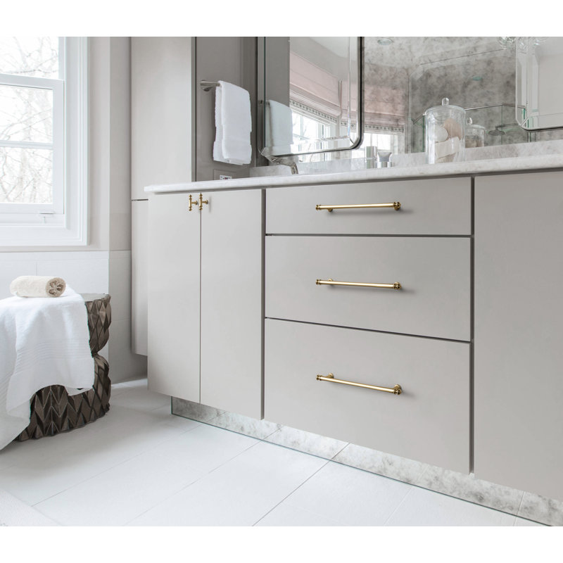 2.36" Length Graceful Cabinet Handles, Champagne Bronze