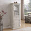 Grande armoire de rangement moderne avec porte en verre, buffet autoportant polyvalent avec tiroir et tablettes-505136324
