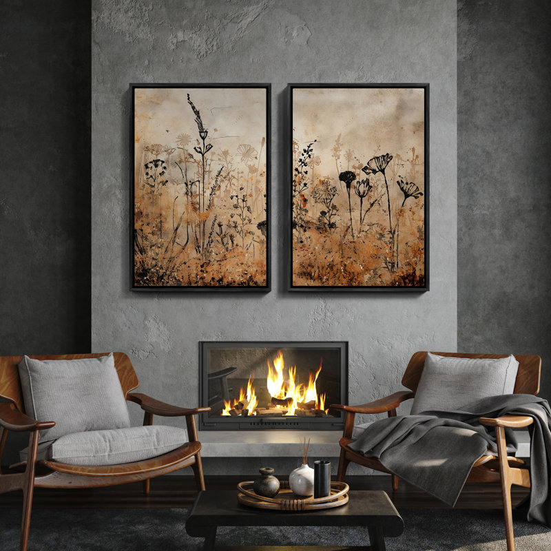 Art mural encadré rétro antique classique pour chambre à coucher, H 36 po x l 24 po, Noir