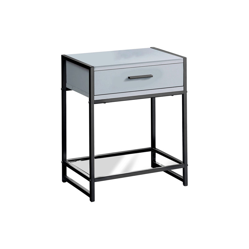 Table d'appoint polyvalente avec rangement élégant et fabrication durable pour n'importe quelle pièce, Blanc, Blanc