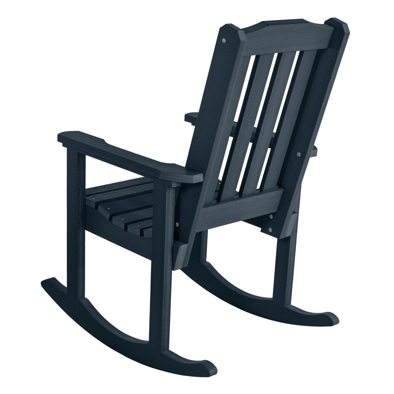 Chaise berçante d'extérieur en plastique, Bleu fédéral