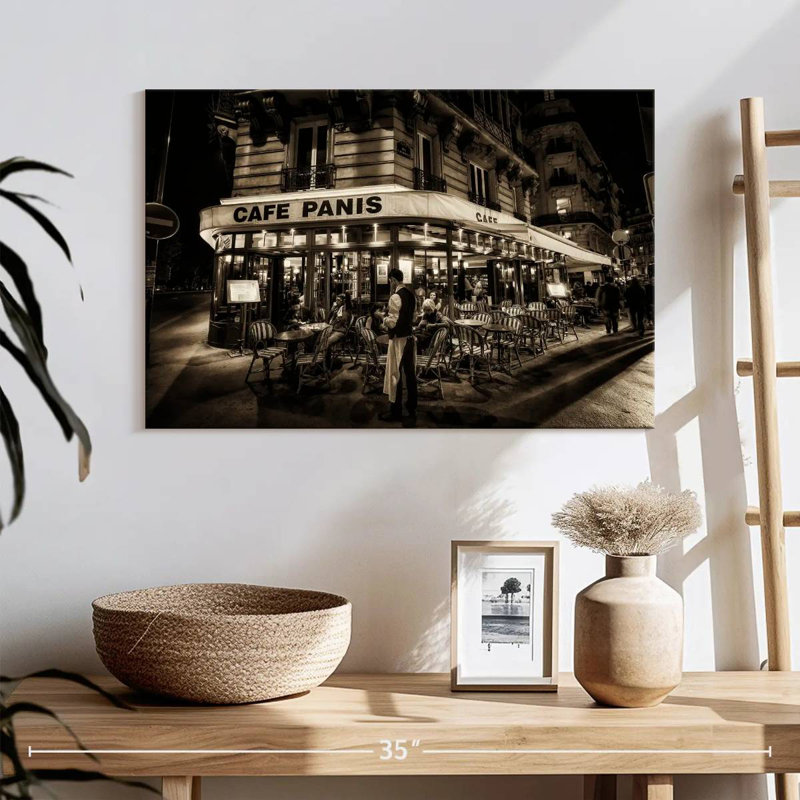 Yarlin Paris Café la nuit, H 24 po x l 36 po