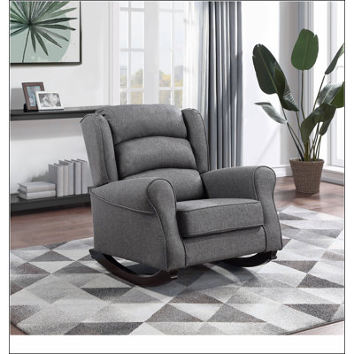 Fabien Gray Fabric Rocking Chair