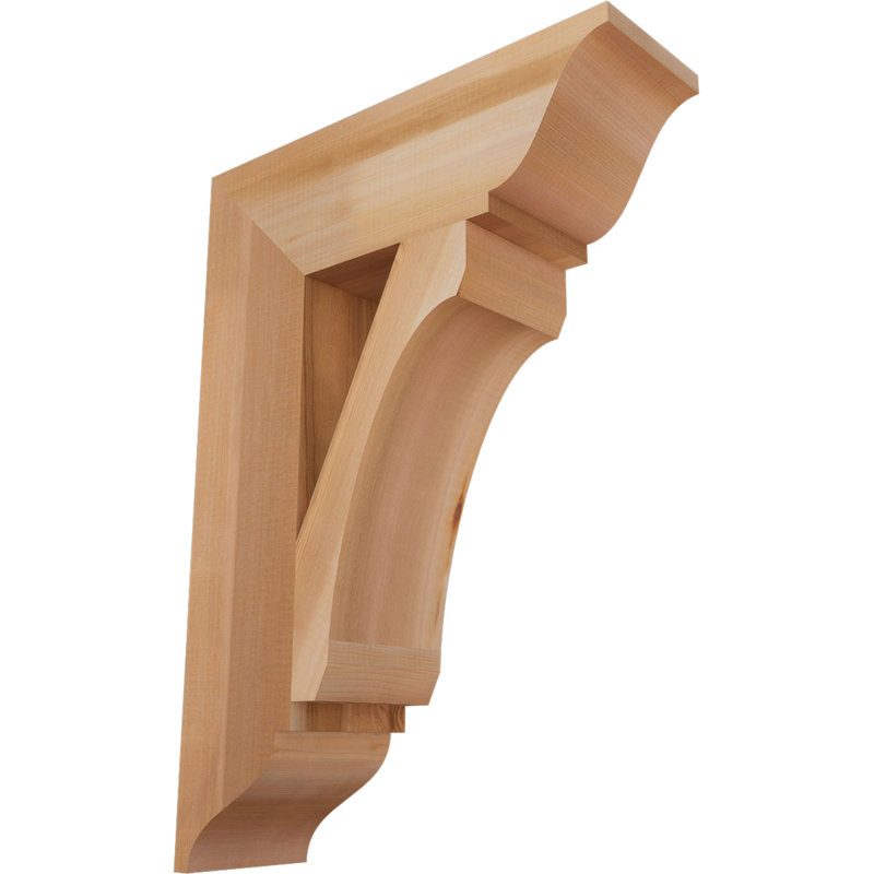Support en bois rustique traditionnel BKTLEC01, Cèdre rouge de l'Ouest (lisse), H 28 po x l 5,5 po x P 20 po