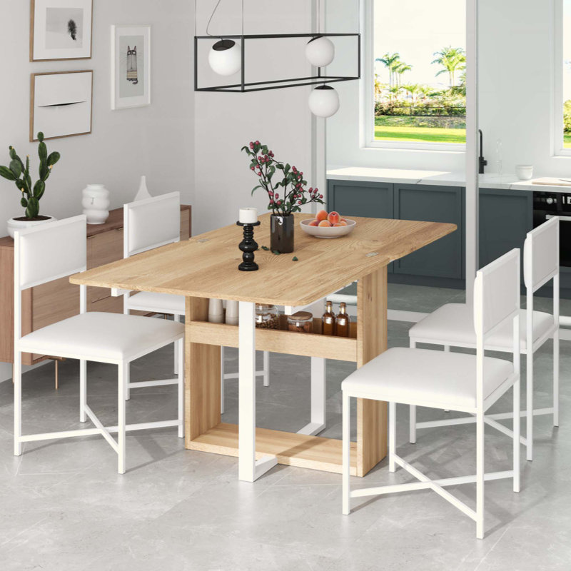 Ensemble de table de salle à manger extensible de 63 pouces Modern Modern