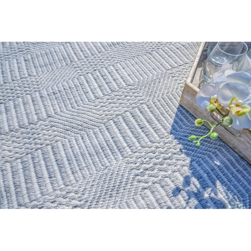 Naples Geometric Area Rug in Light Silver, Rectangle 9' x 12'