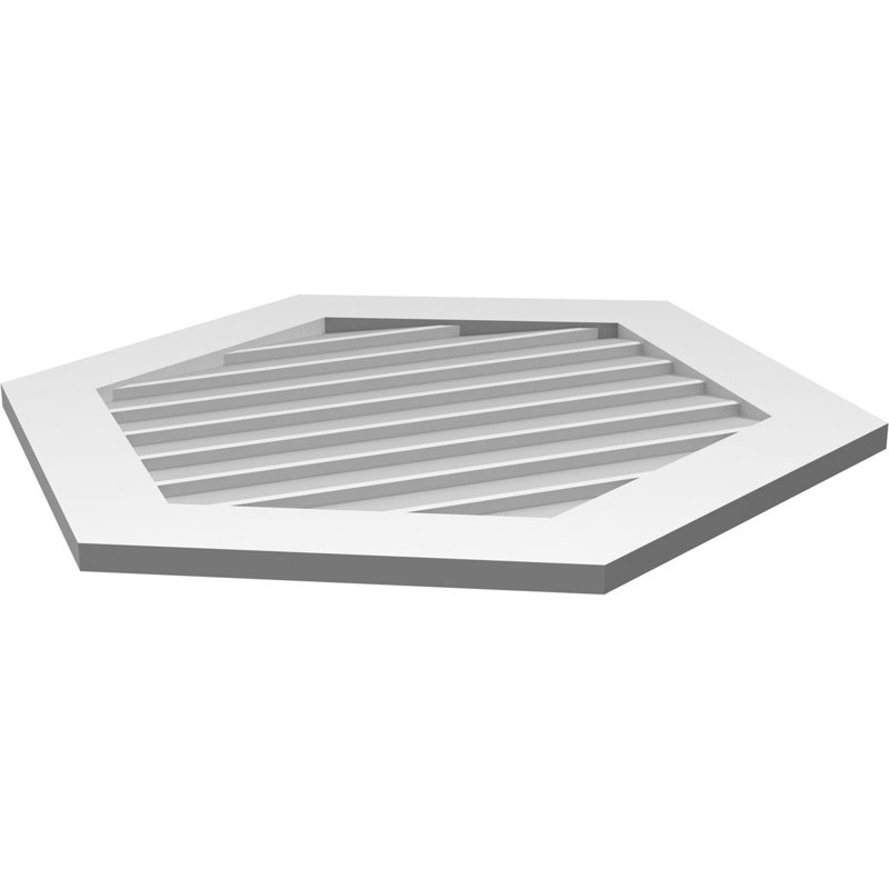 Ventilé vertical à pignon vertical en uréthane 6/12, H 1 po x l 30 po x L 32 po